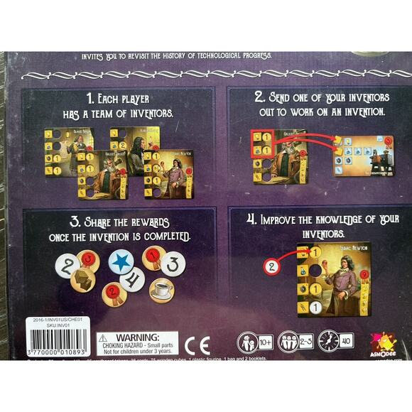 Legendary Inventors Board Game by Frederic Henry 2016 Bombyx, New and Sealed - Picture 4 of 8